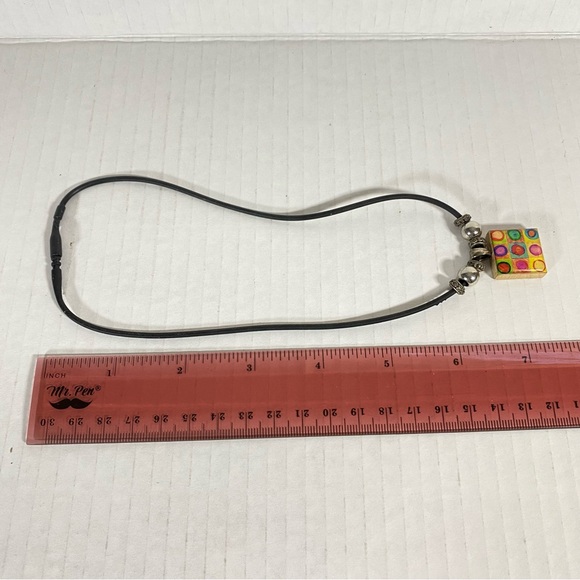 Life Tiles by Blue Infinity Circles Art Silicone Necklace - Picture 5 of 5